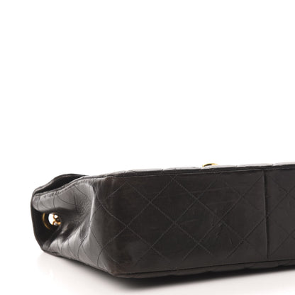 Chanel Lambskin Quilted XL Jumbo Single Flap Black 10 of 12