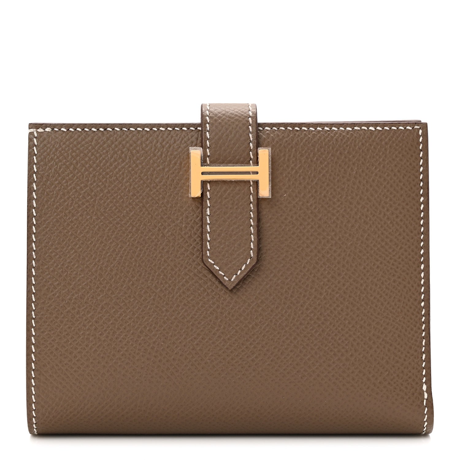 Hermes Epsom Bearn Compact Wallet Etoupe 1 of 7
