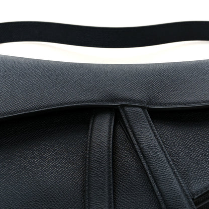 Christian Dior Grained Calfskin Saddle Bag Black 8 of 11