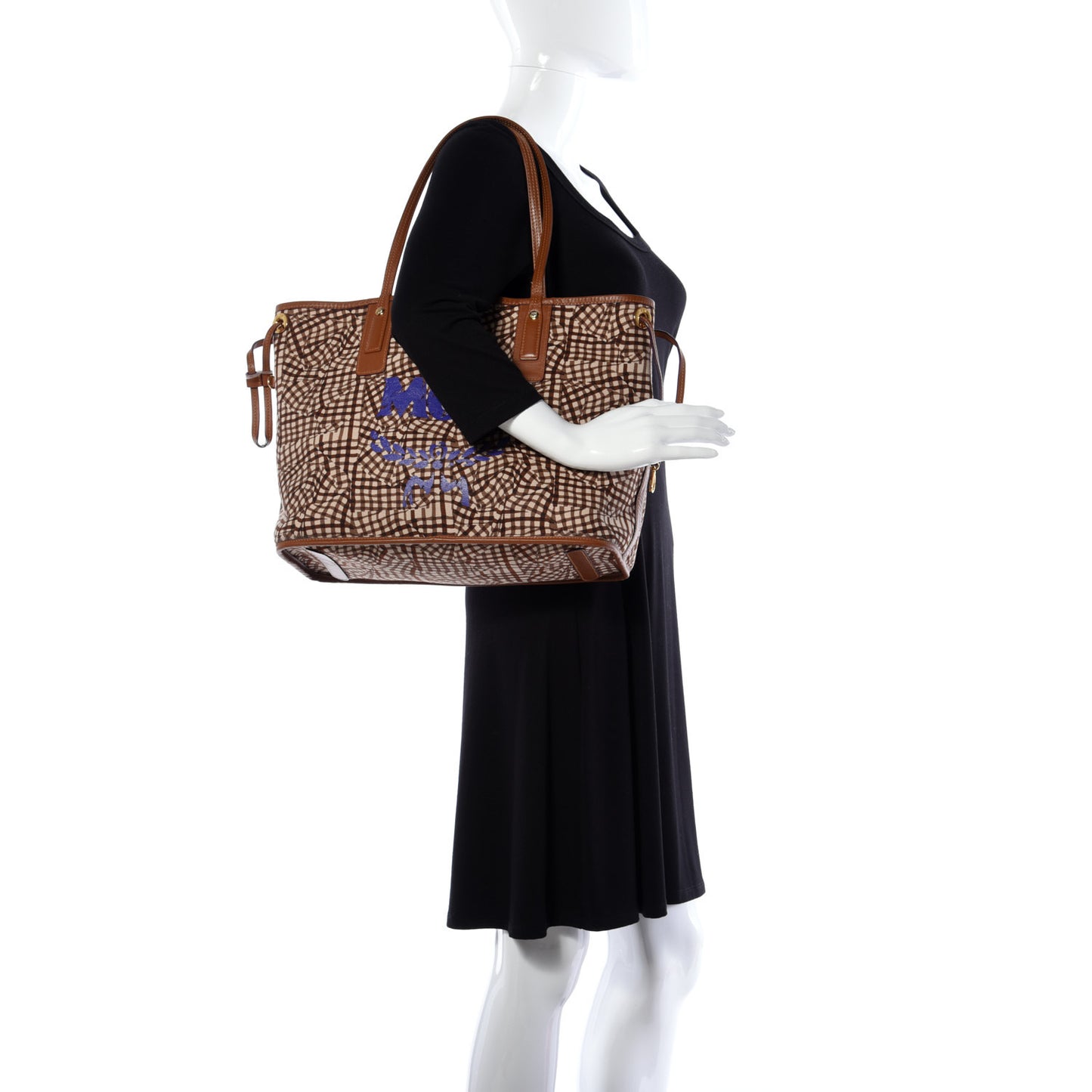Visetos Medium Liz Reversible Shopper Tote Cognac