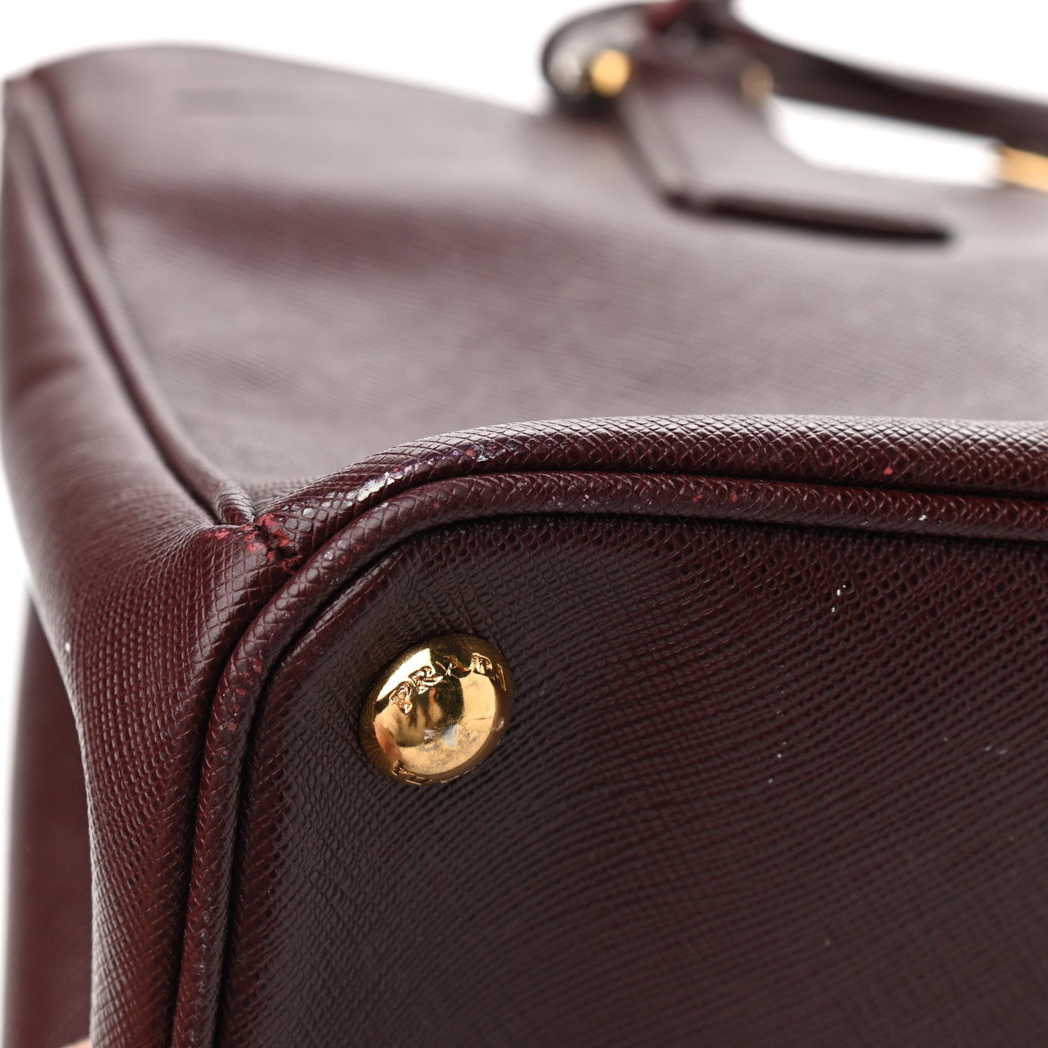 Prada Saffiano Small Galleria Double Zip Tote Granato 17 of 19
