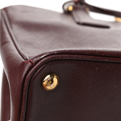 Prada Saffiano Small Galleria Double Zip Tote Granato 17 of 19