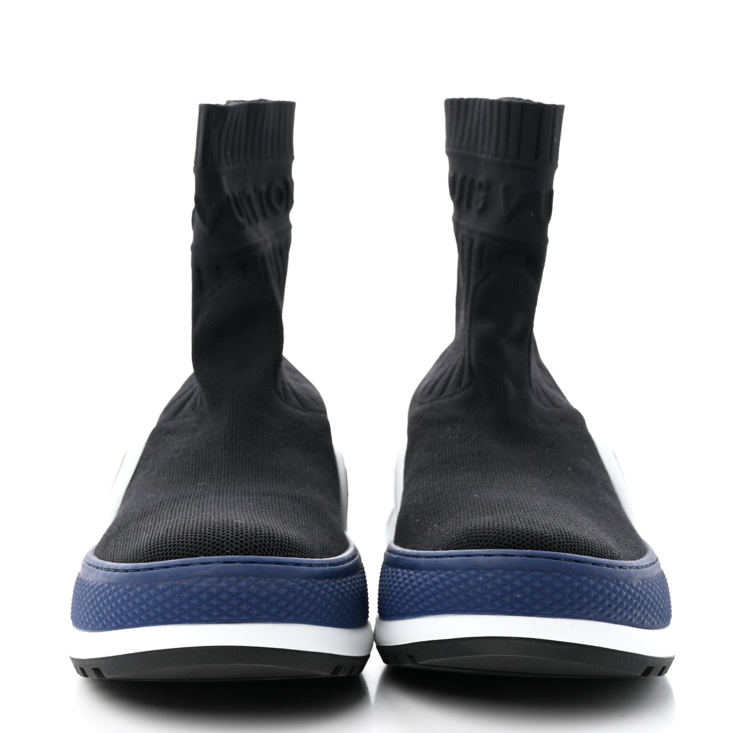 Stretch Textile LV Archlight Sneaker Boots 37.5 Black Blue