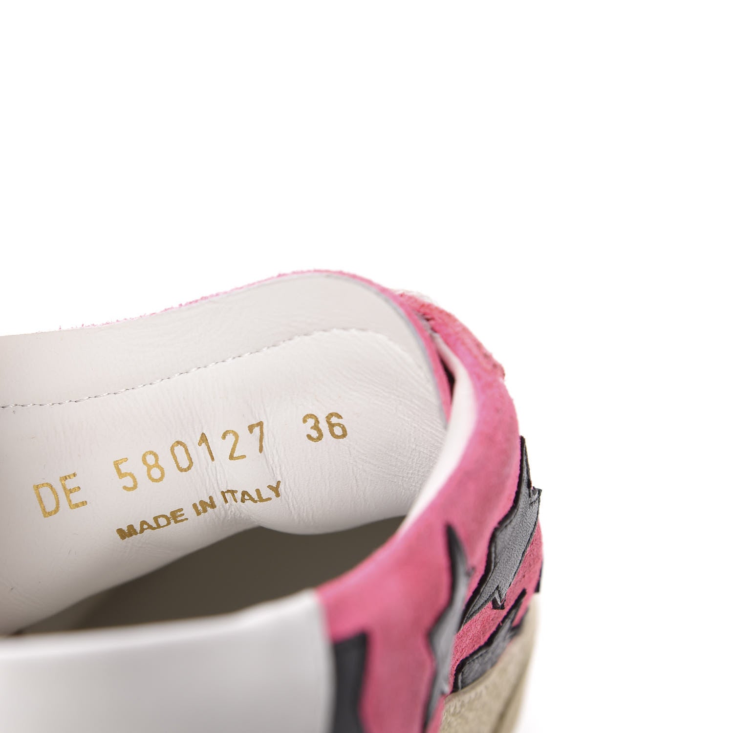 Saint Laurent Suede Star Court Sneakers 36 Pink Black 10 of 11