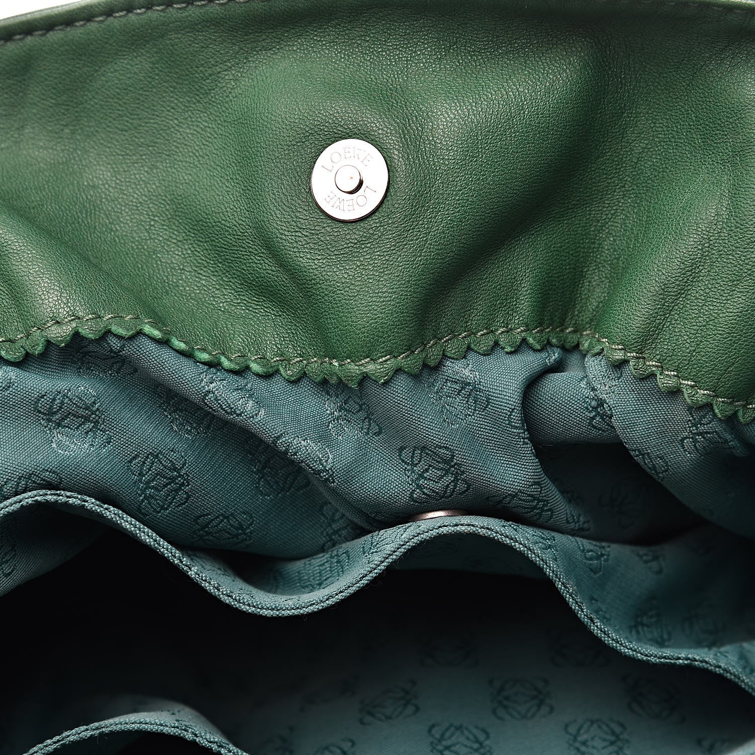Loewe Calfskin Flamenco Shoulder Bag Green 7 of 13