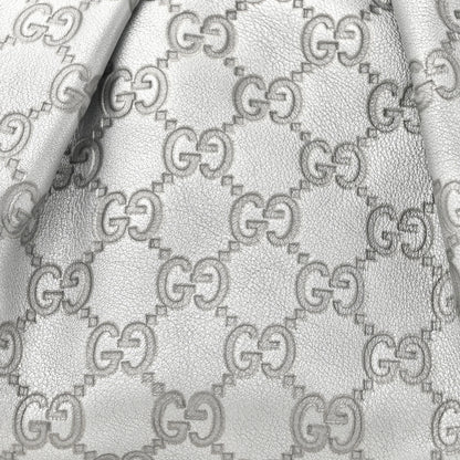 Gucci Metallic Guccissima Medium Sukey Hobo Silver 8 of 19