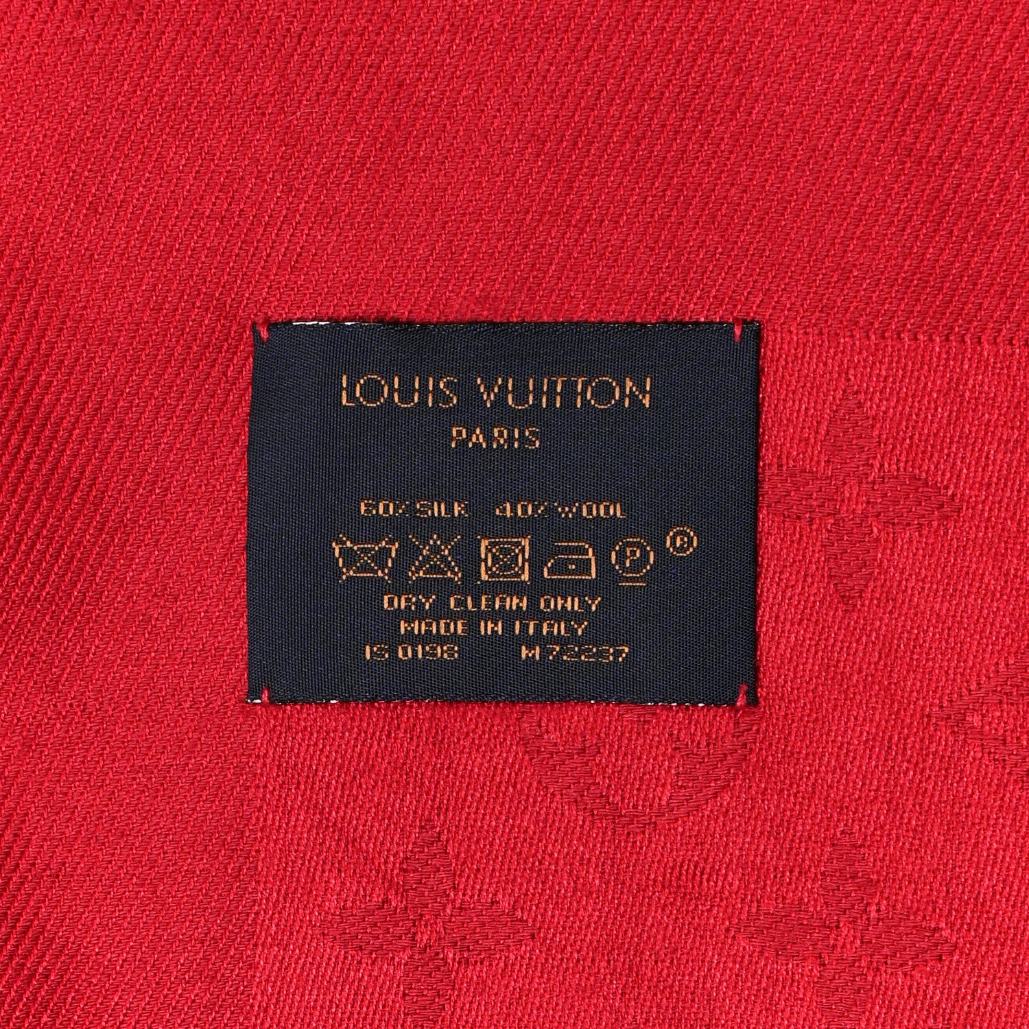 Louis Vuitton Silk Wool Monogram Shawl Pomme D'Amour 4 of 4