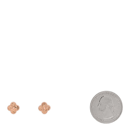 Van Cleef & Arpels 18K Rose Gold Sweet Alhambra Earrings 2 of 5