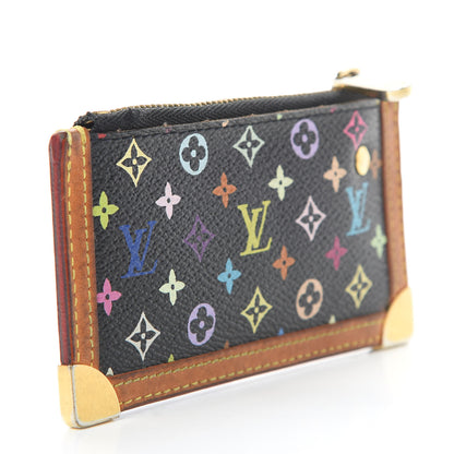 Louis Vuitton Monogram Multicolor Key Pouch Black 3 of 8