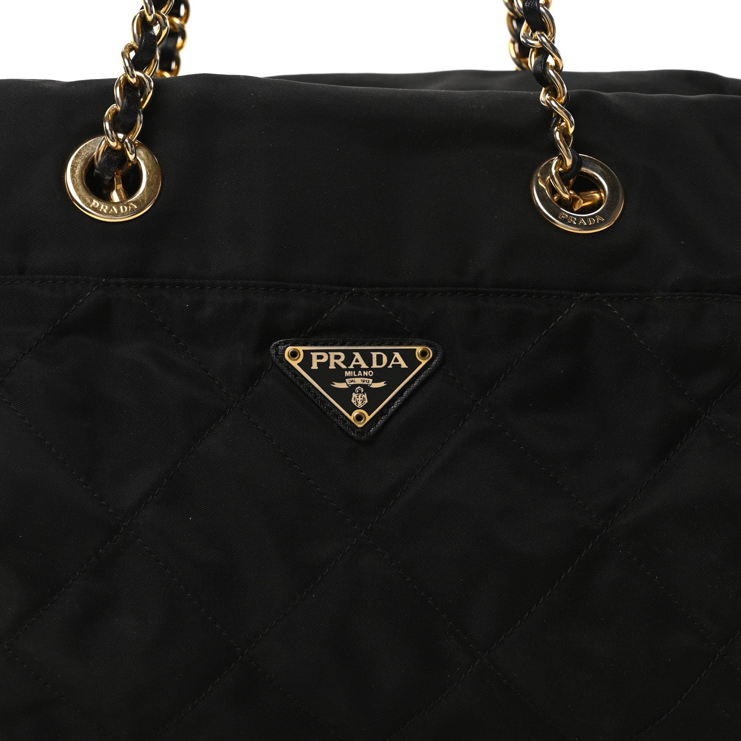 Prada Nylon Tessuto Quilted Shoulder Bag Black 7 of 9