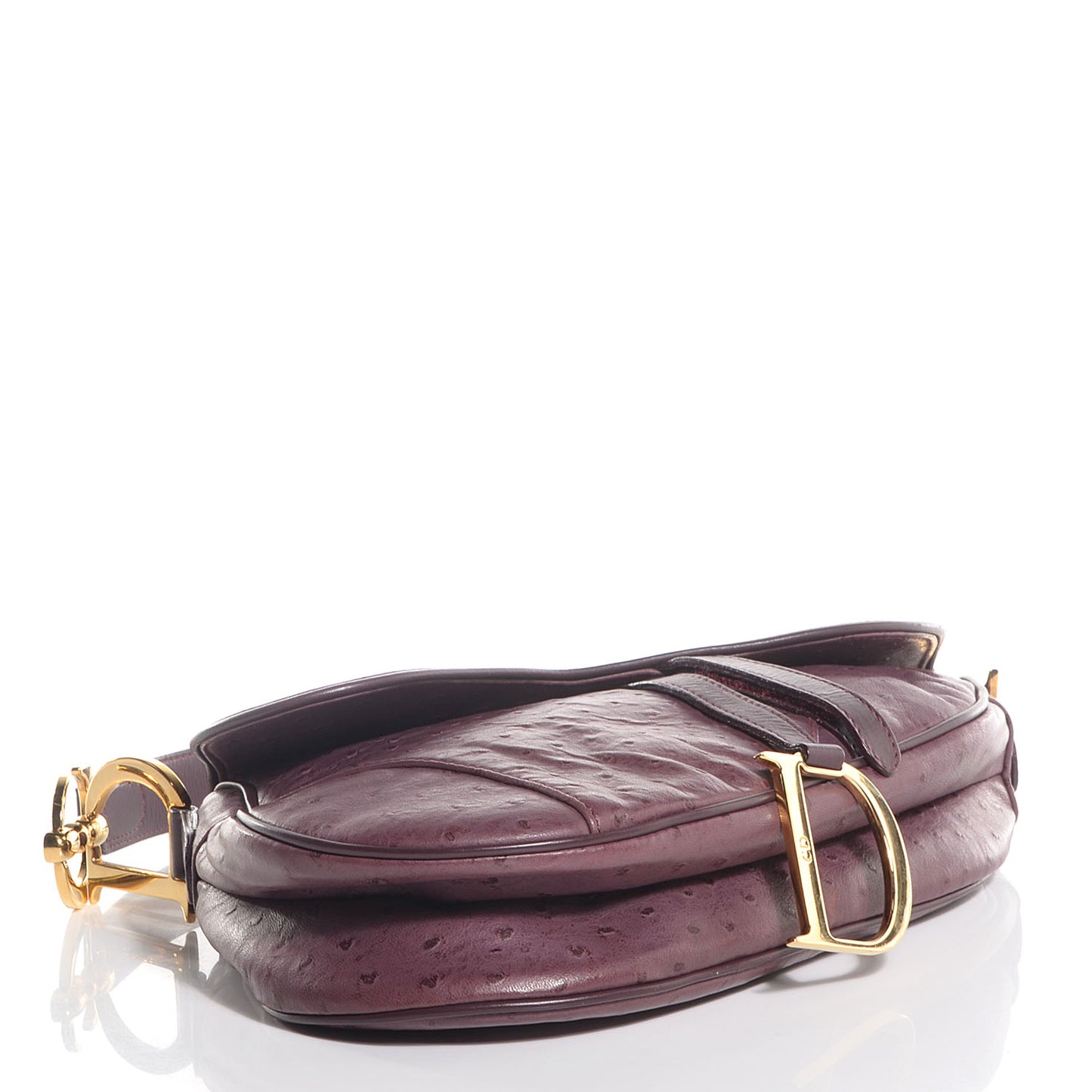 Ostrich Saddle Bag Purple