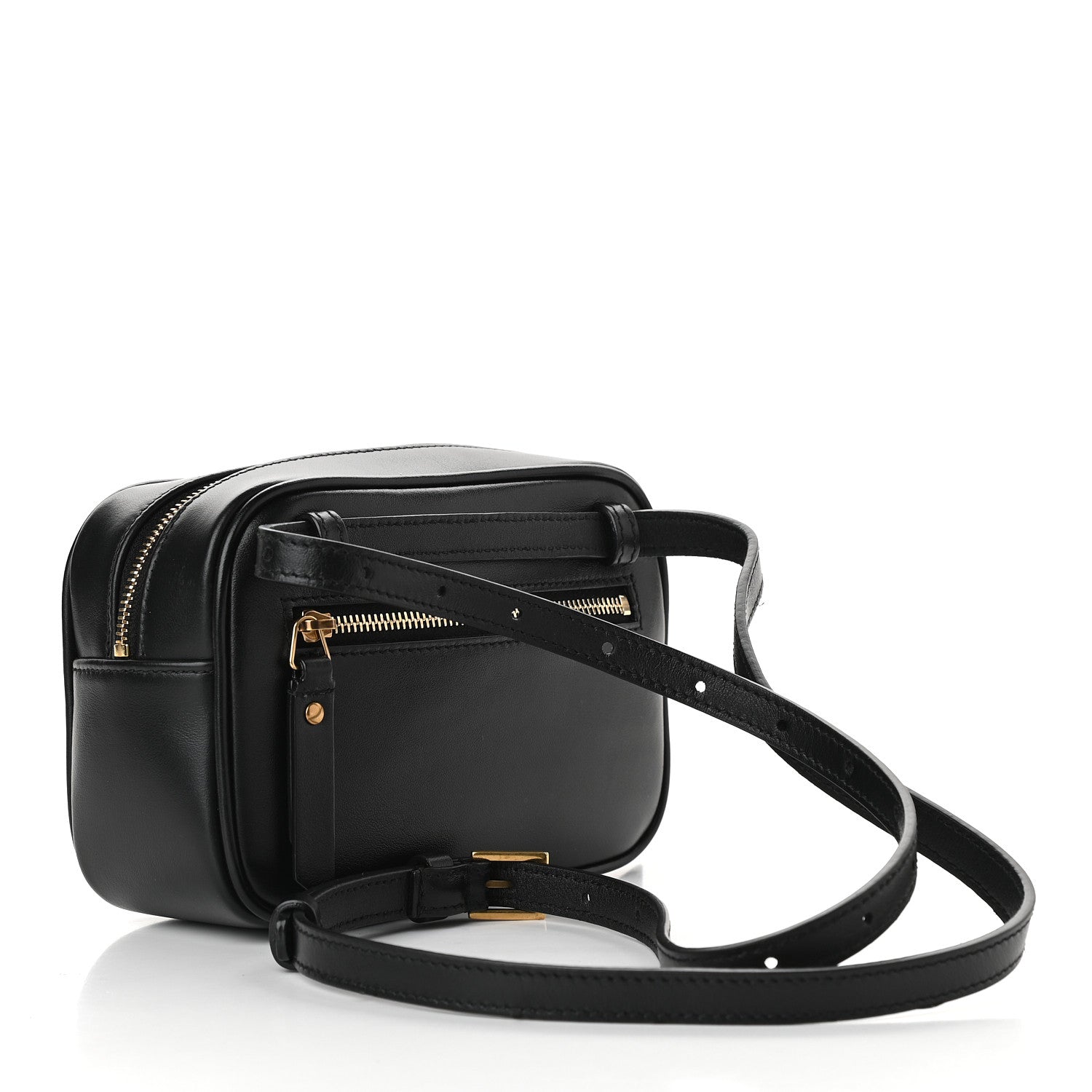 Saint Laurent Raffia Canvas Monogram Lou Heart Belt Bag Beige Black 3 of 8