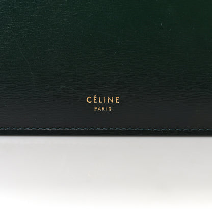 Celine Patina Box Calfskin Medium Clasp Bag Dark Green 6 of 9