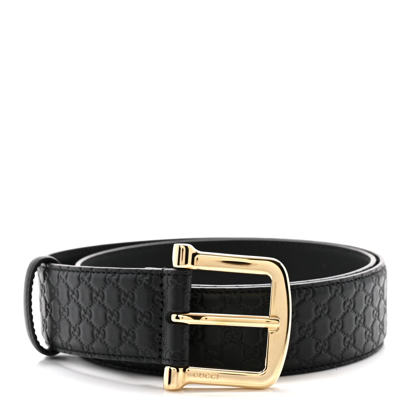 Soft Microguccissima Margaux Calfskin Belt 90 36 Black