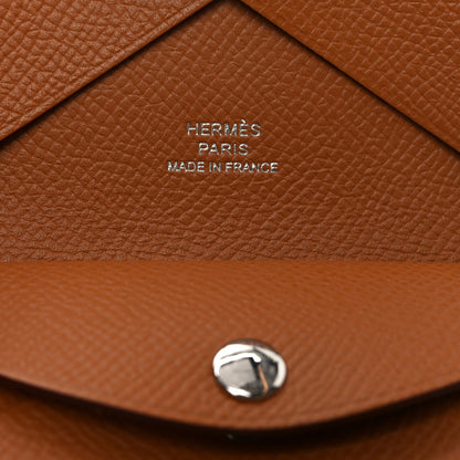 Hermes Epsom Calvi Duo Card Case Gold 3 of 6