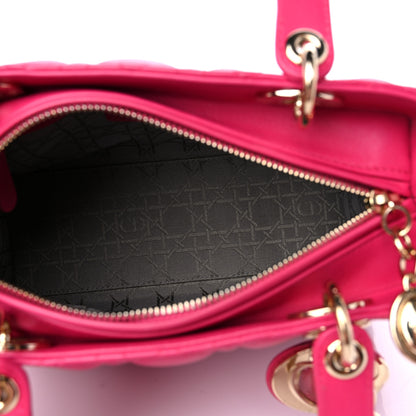 Christian Dior Lambskin Cannage Medium Lady Dior Fuchsia 5 of 14