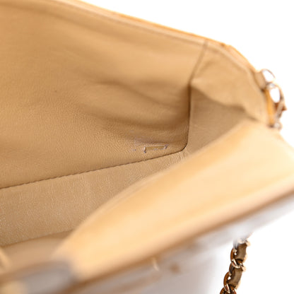 Chanel Patent Quilted East West Chocolate Bar Flap Beige 8 of 11