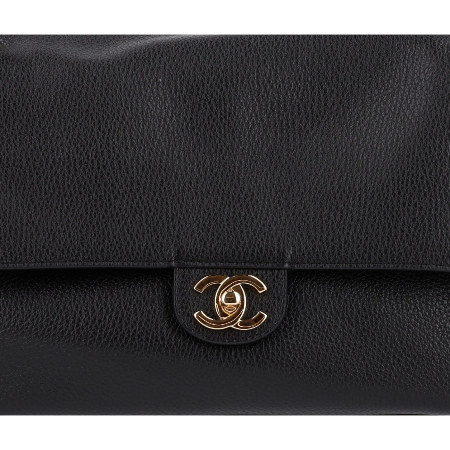 Grained Calfskin Small Souplissimo Maxi Flap Black
