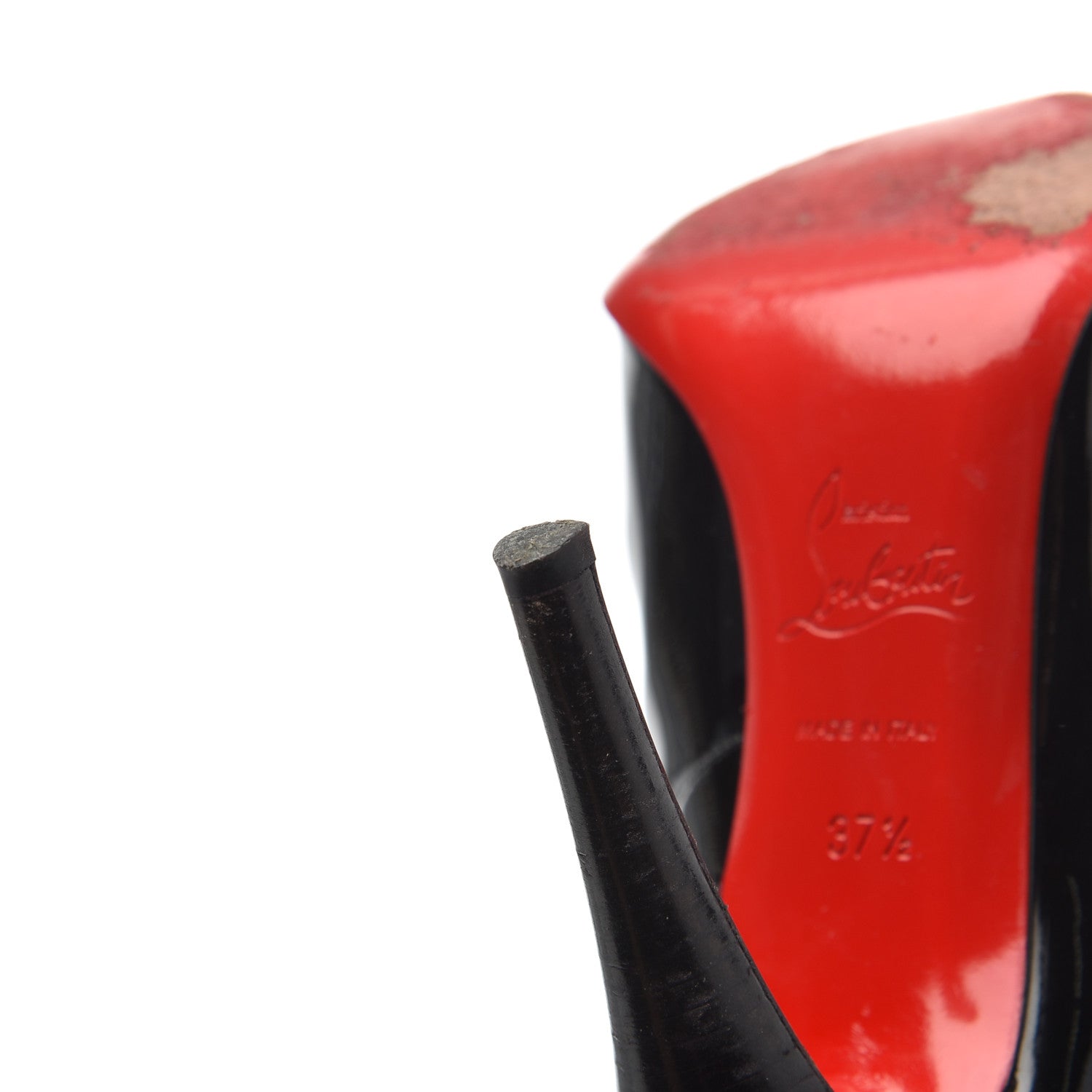Christian Louboutin Patent Suede 85 Ankle Booties 37.5 Black 17 of 17