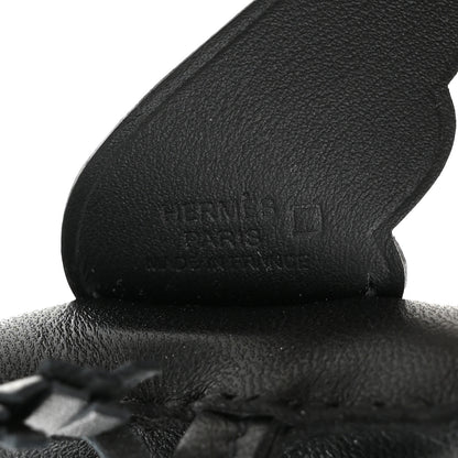 Hermes Milo Lambskin Matte Alligator Touch Grigri Rodeo Pegase Horse Bag Charm PM So Black 3 of 5