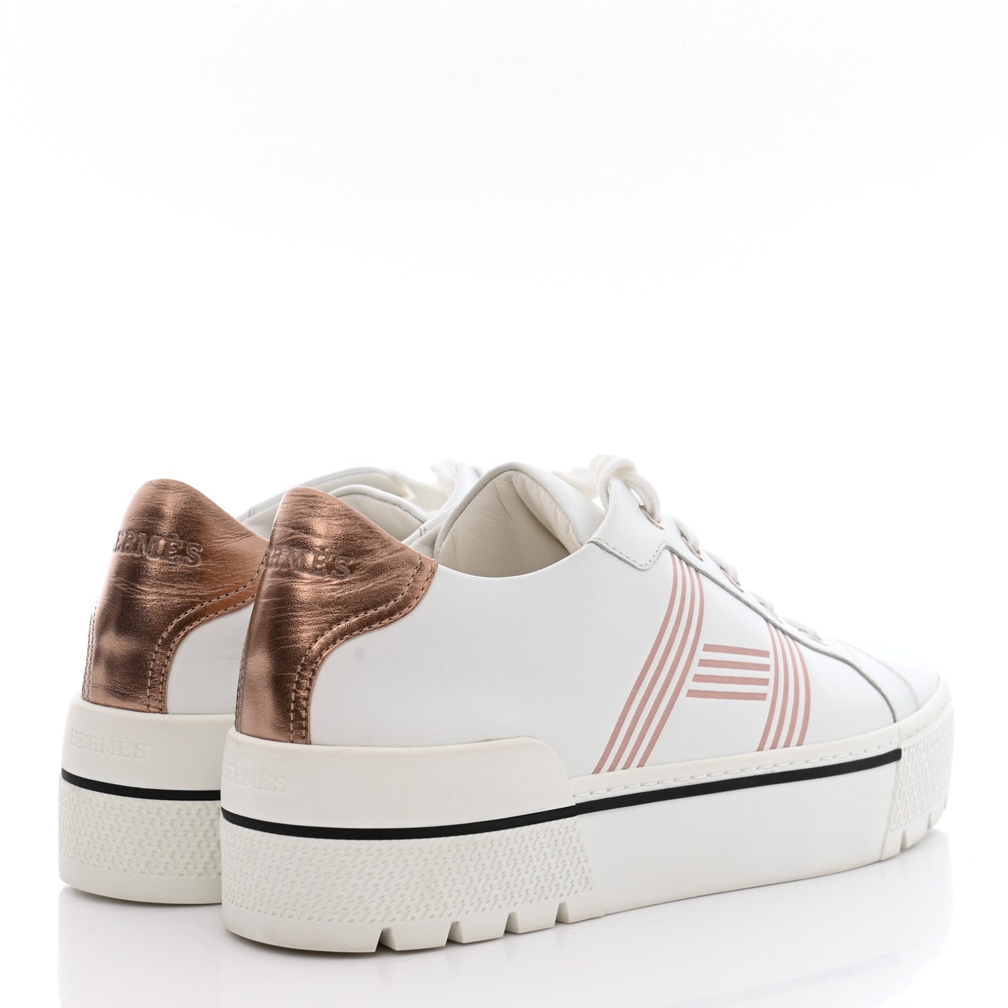 Calfskin Nappa Dare Sneakers 37 White Rose Dore