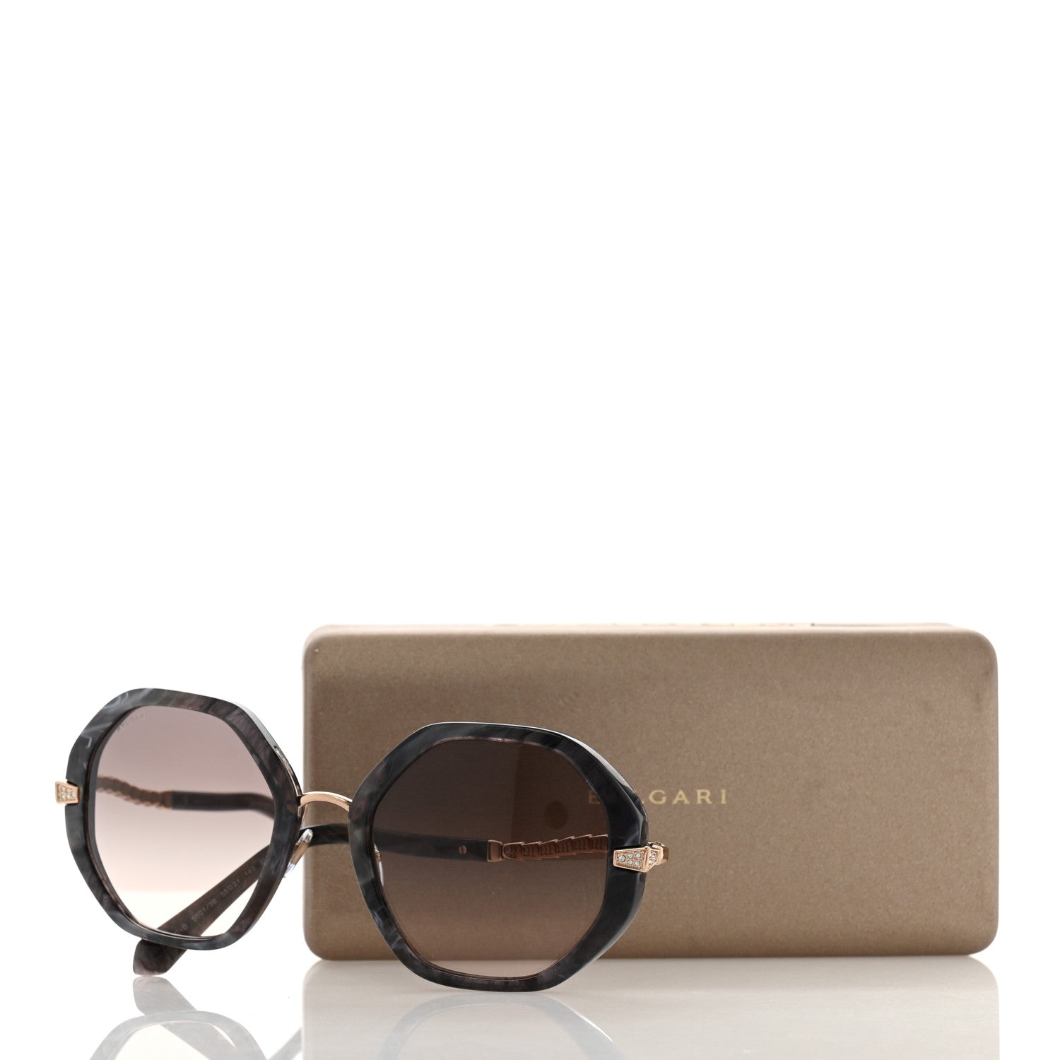 Bulgari Acetate Sunglasses 8242-B Grey 8 of 8