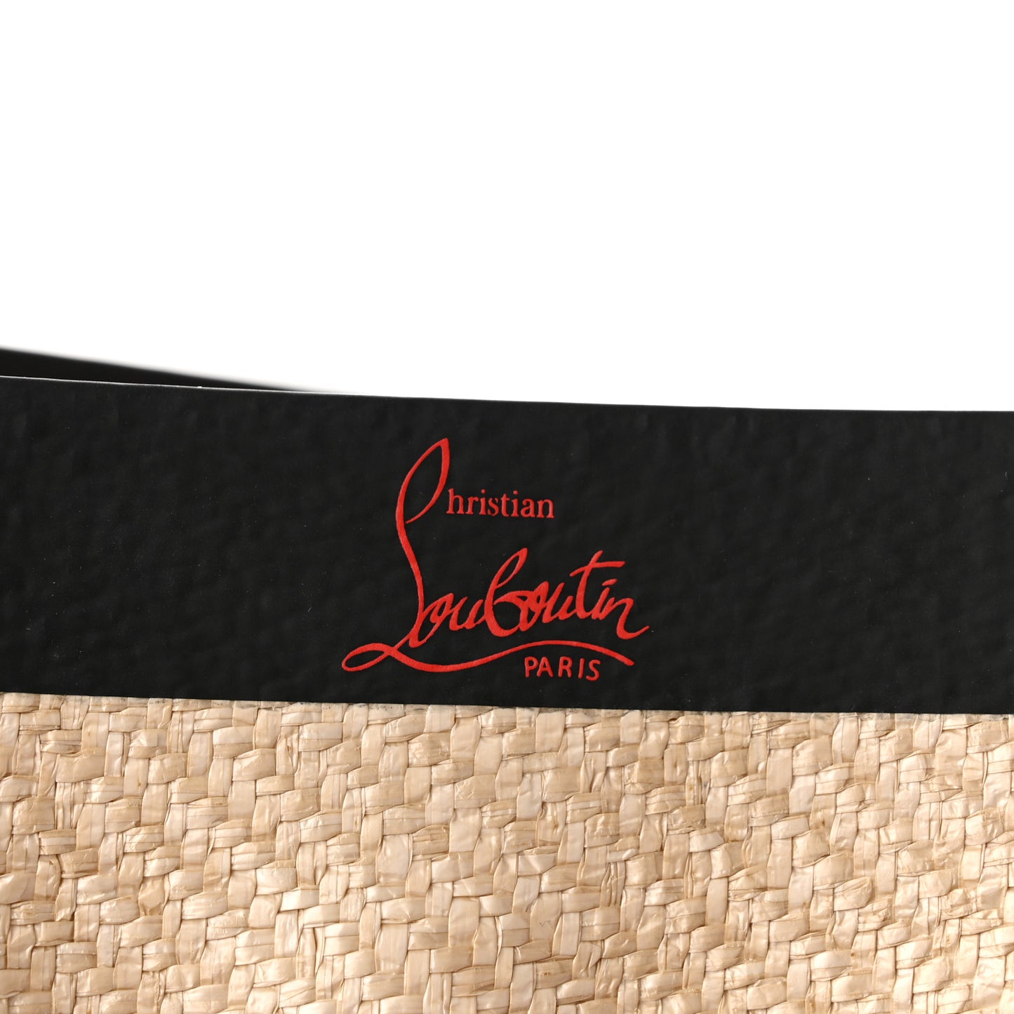 Braided Canvas Straw Small Cabalace Shopper Tote Natural Black