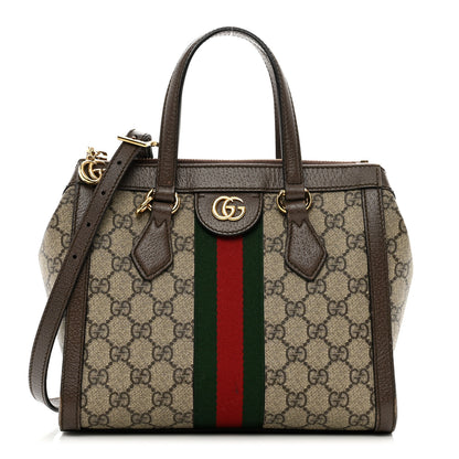 Gucci GG Supreme Monogram Small Ophidia Tote Bag Brown 1 of 11