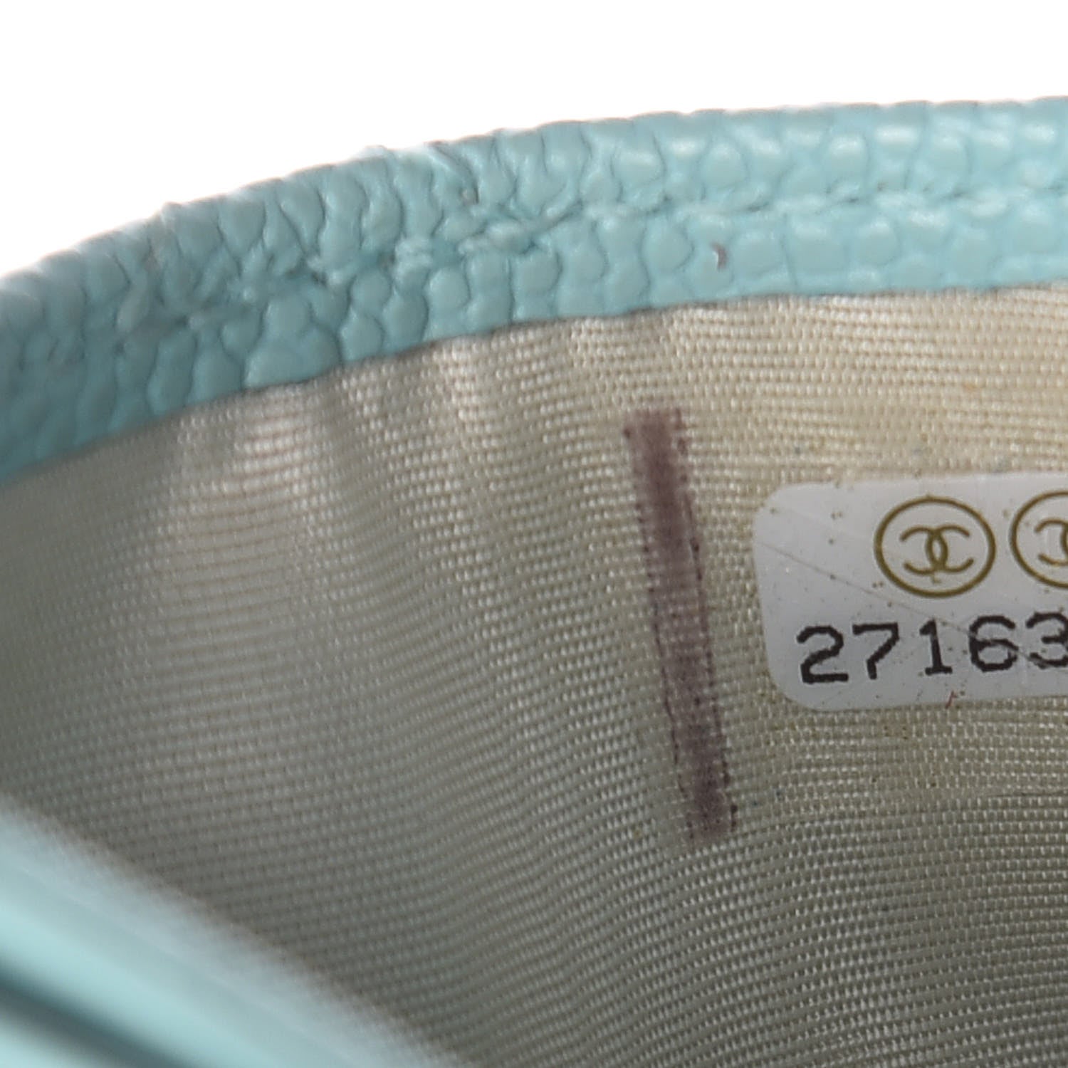 Chanel Caviar Quilted Card Holder Light Blue 8 of 11