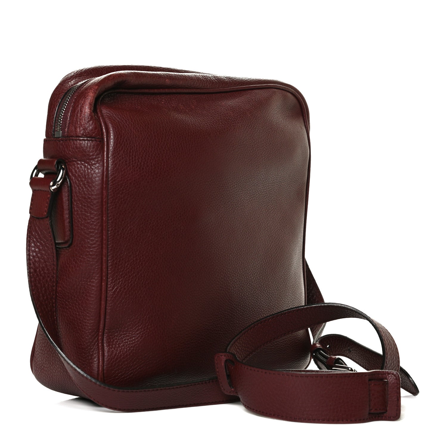 Gucci Pebbled Calfskin Medium Soho Messenger Bag Burgundy 3 of 18