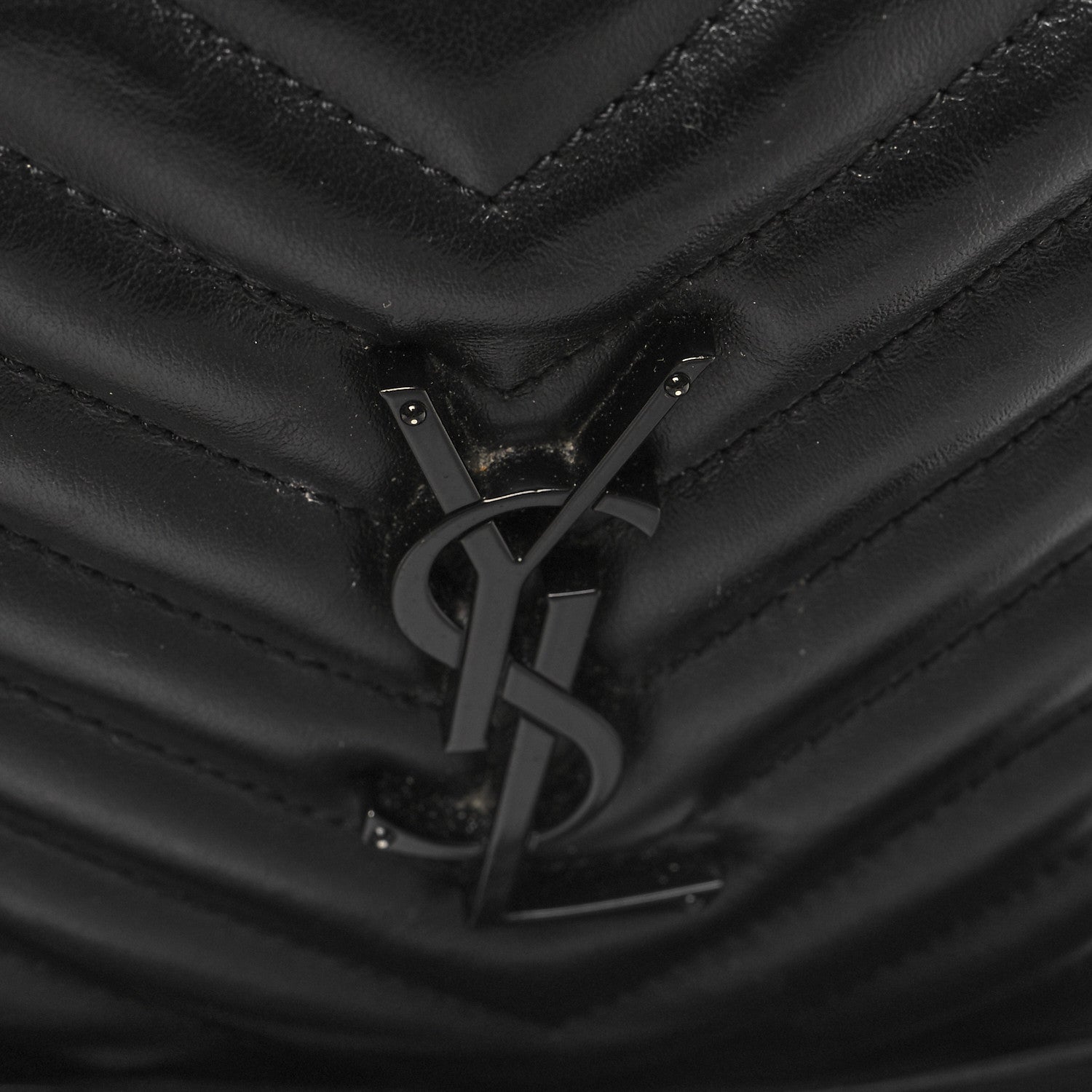 Saint Laurent Calfskin Matelasse Monogram Monochrome Lou Camera Bag Black 11 of 12