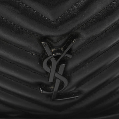 Saint Laurent Calfskin Matelasse Monogram Monochrome Lou Camera Bag Black 11 of 12