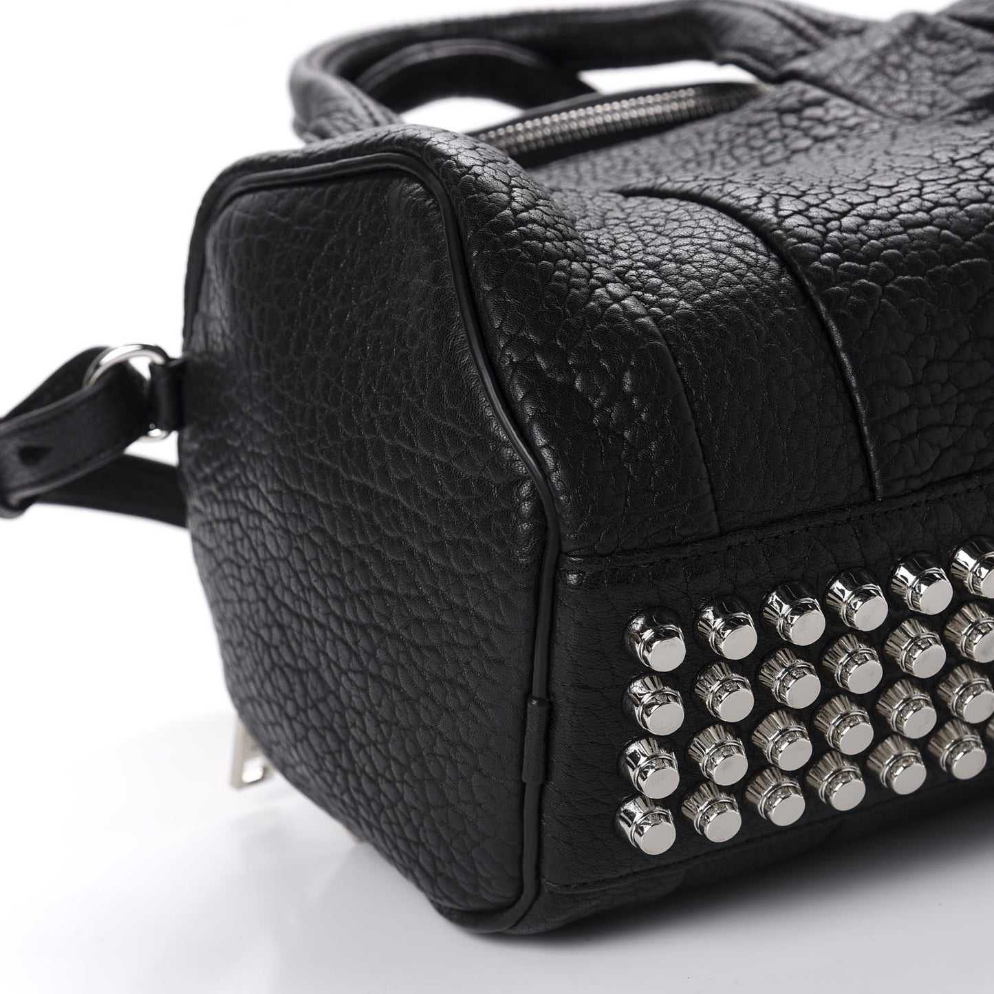 Pebbled Lambskin Rockie Black Rhodium Hardware