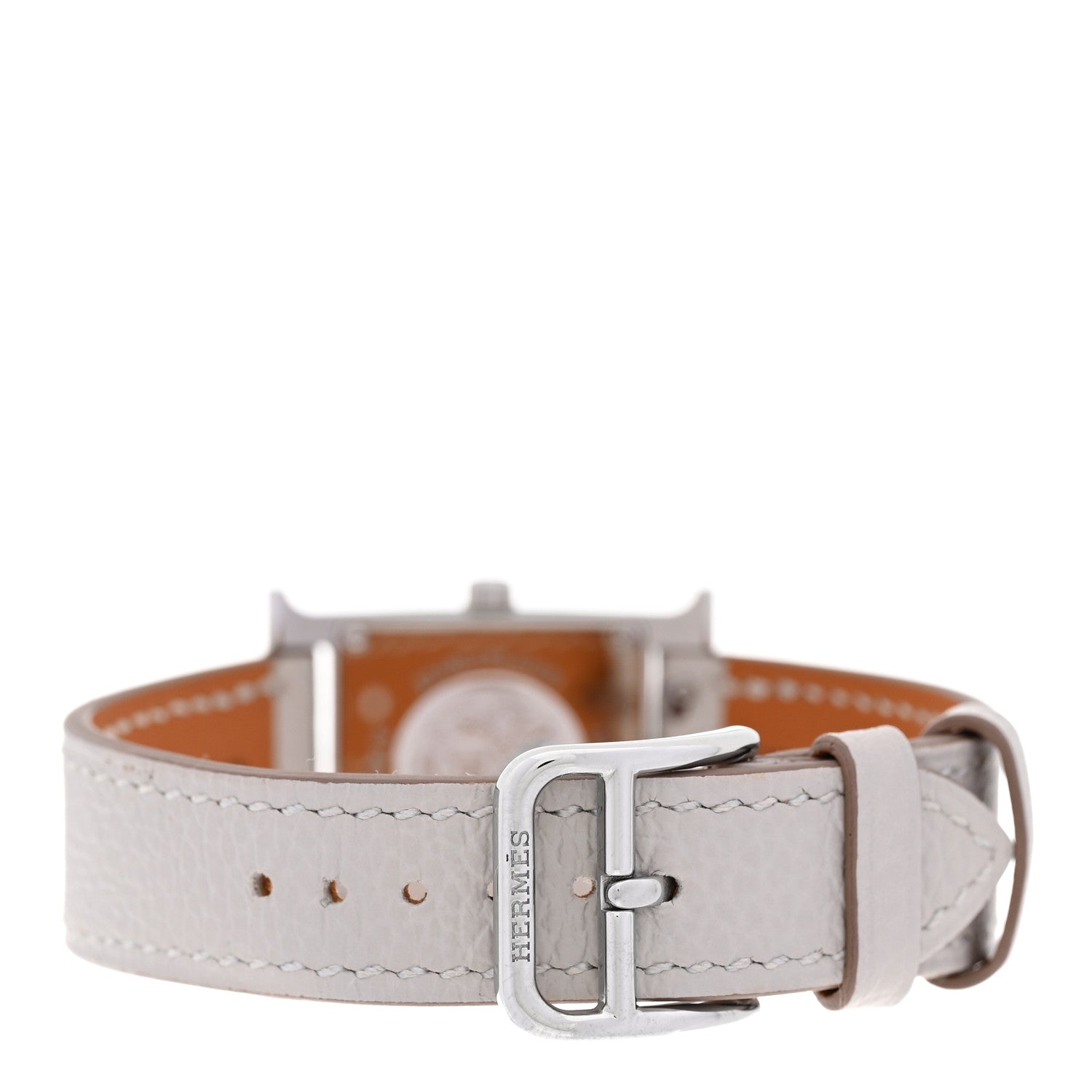 Hermes Stainless Steel Evercolor 21mm Heure H Hour Quartz Watch