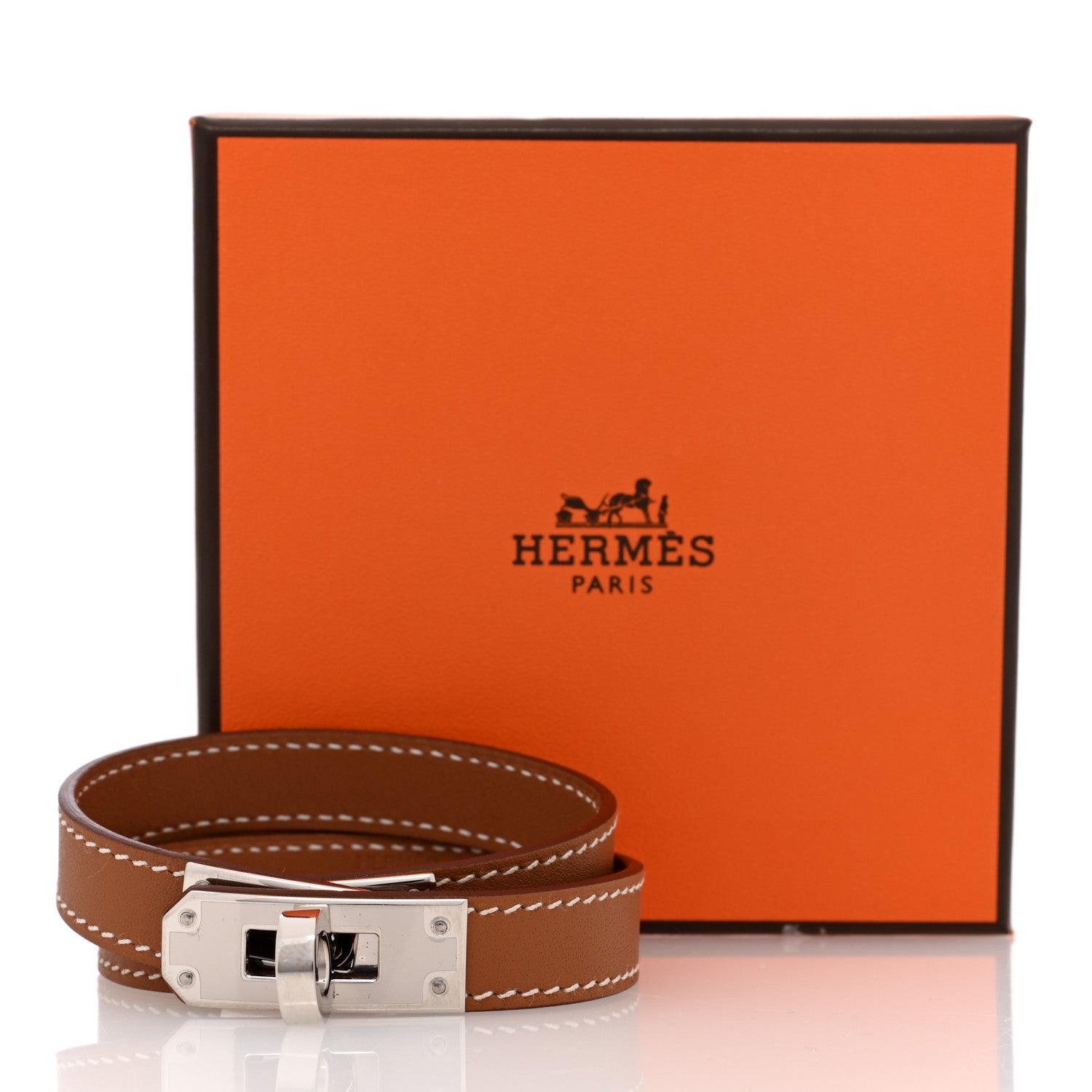 Hermes Swift Kelly Double Tour Bracelet T4 Gold 5 of 5