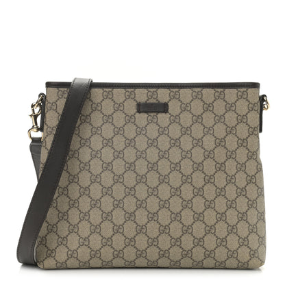 Gucci GG Plus Monogram Medium Flat Messenger Bag Dark Brown 1 of 9