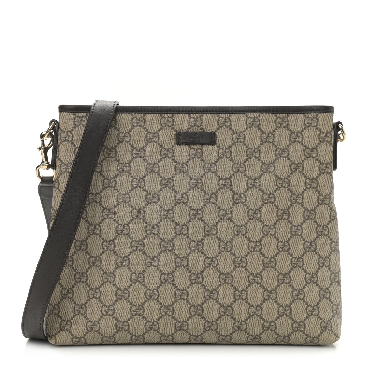 GG Plus Monogram Medium Flat Messenger Bag Dark Brown