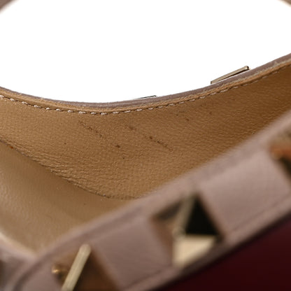 Valentino Garavani Calfskin Nappa Rockstud Ankle Strap 100mm Pumps 38 Rubin Poudre 8 of 9