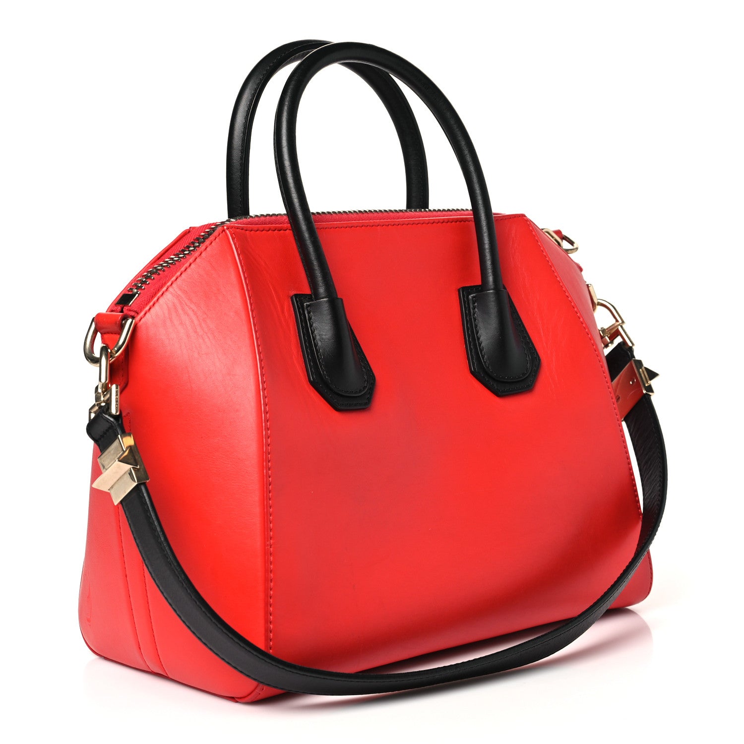 Givenchy Smooth Calfskin Small Bi-Color Antigona Red Black 3 of 10