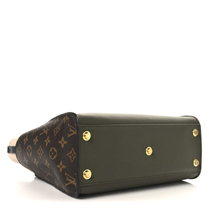 Louis Vuitton Calfskin Monogram On My Side MM Laurier Green Toffee Latte Beige 4 of 9