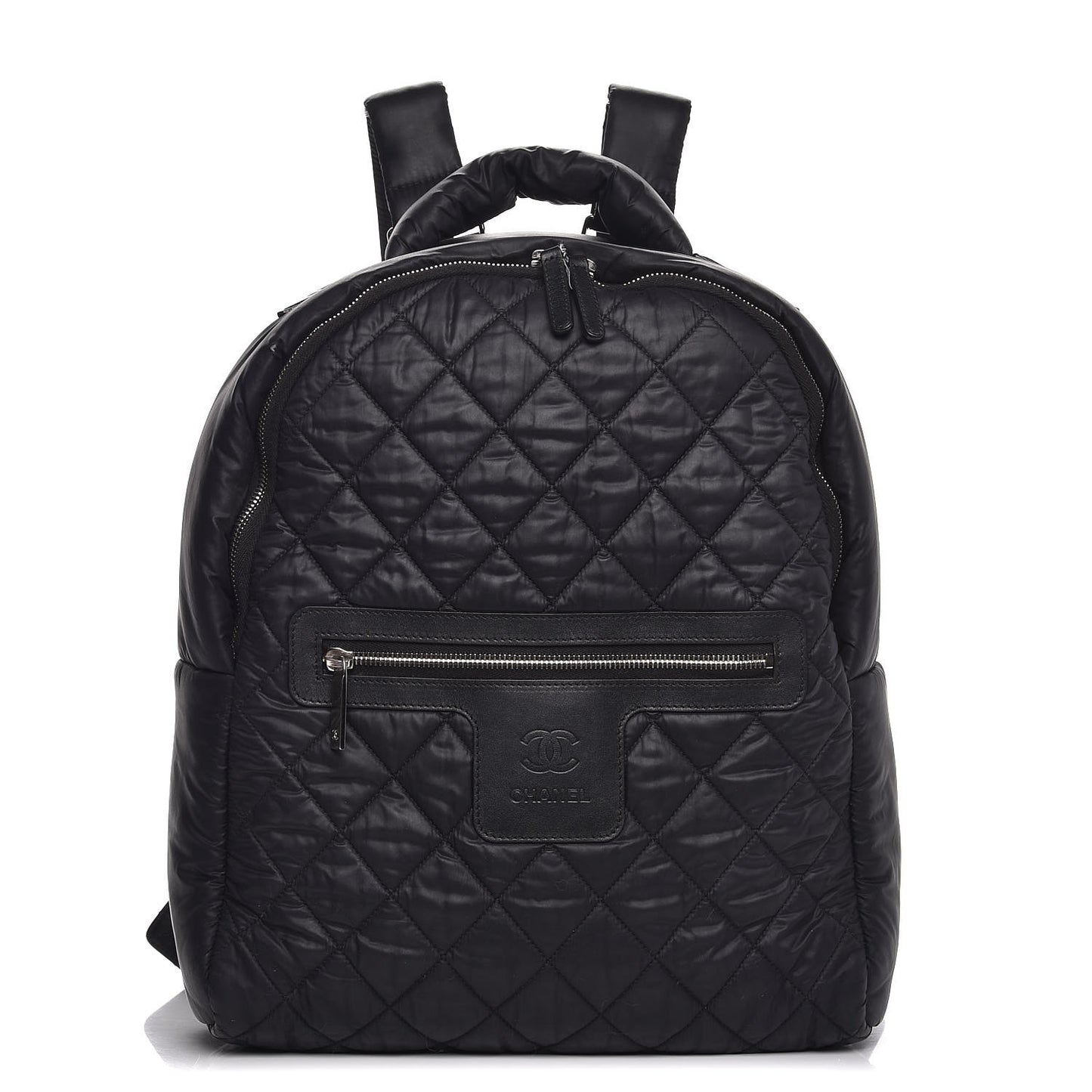 Nylon Quilted Coco Cocoon Backpack Black