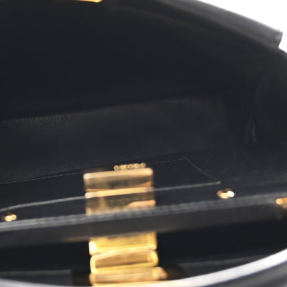 Fendi Nappa Mini Peekaboo Iconic Satchel Black 6 of 11