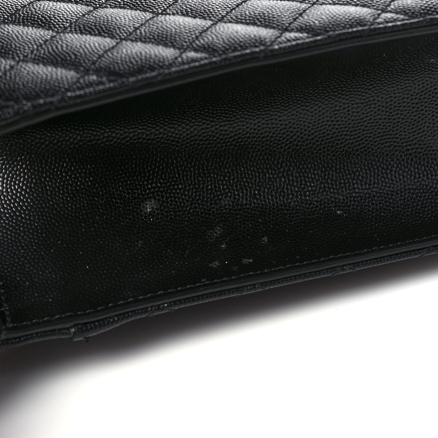 Grain De Poudre Textured Mixed Matelasse Large Triquilt Monogram Satchel Black