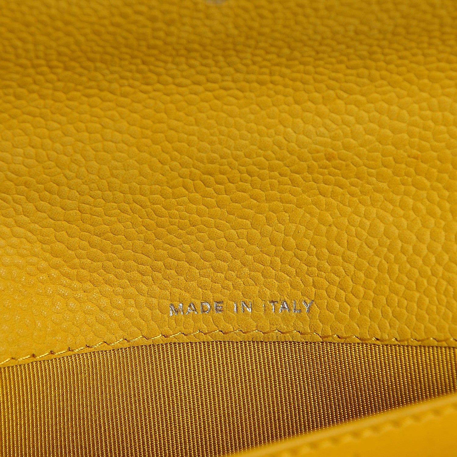 Chanel Iridescent Caviar Quilted Large Flap Wallet Yellow 7 of 10