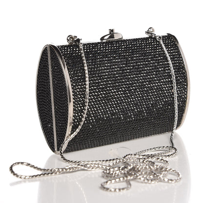 Judith Leiber Swarovski Crystal Minaudiere Clutch Black 3 of 7