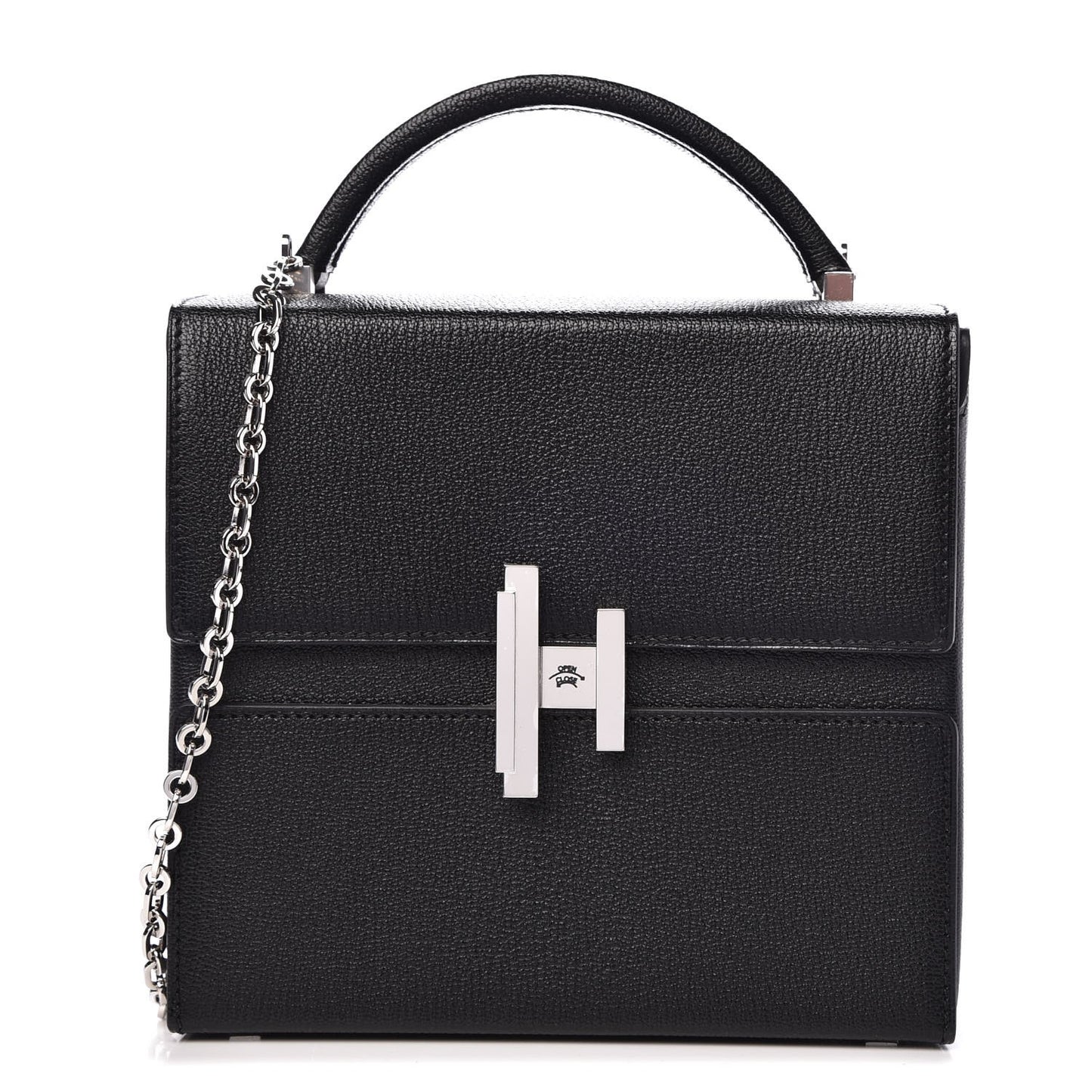 Chevre Mysore Cinhetic Boxy Top Handle Bag Black