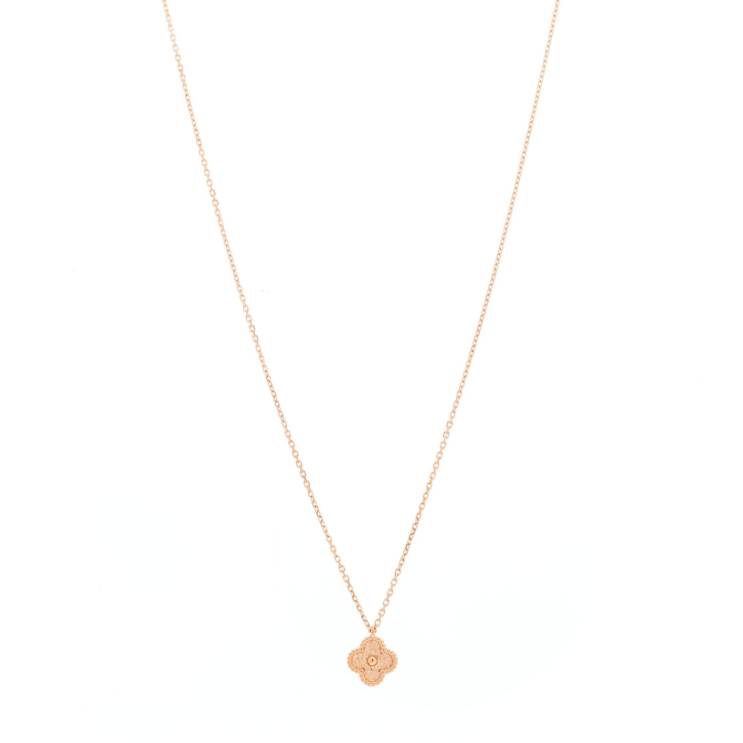 18K Rose Gold Sweet Alhambra Pendant Necklace