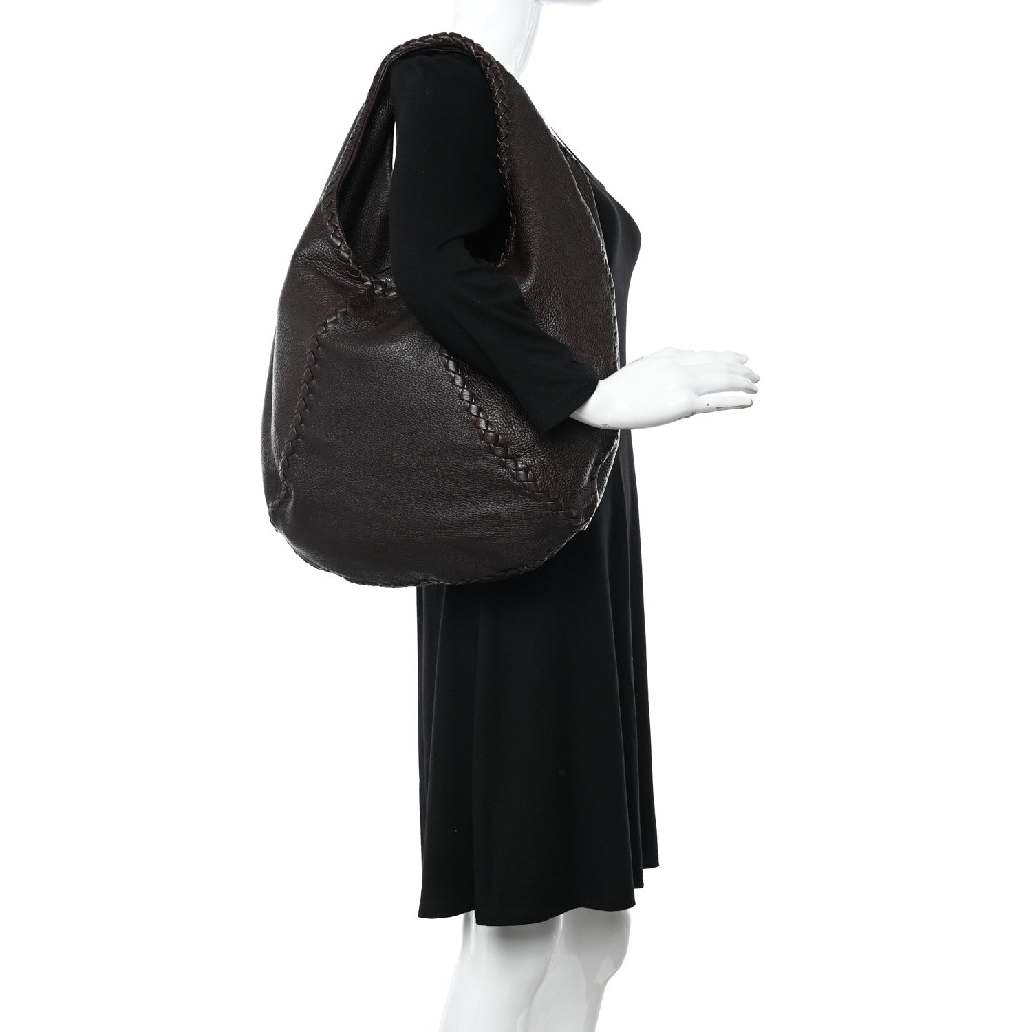 Bottega Veneta Cervo Deerskin Large Hobo Ebano 2 of 10