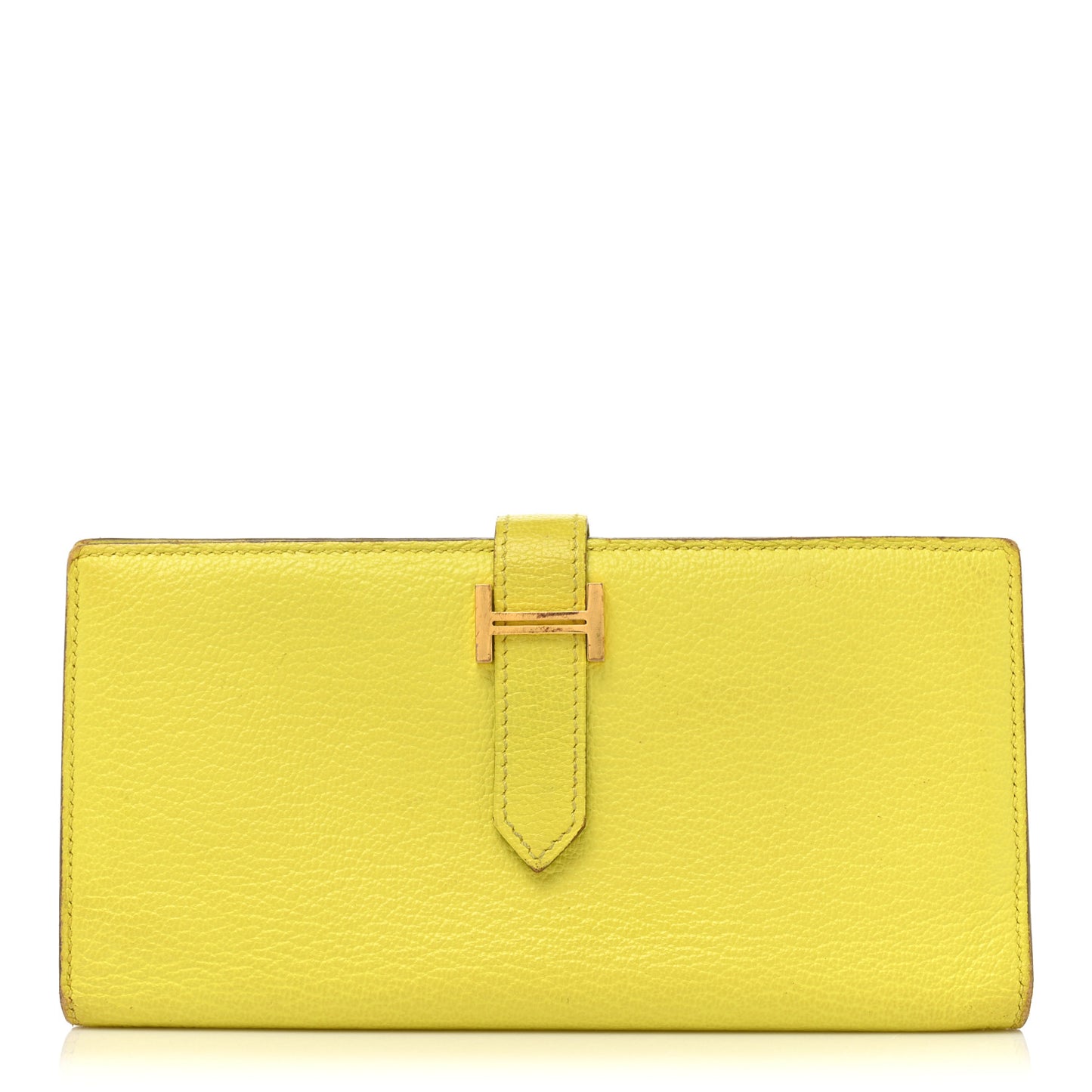 Chevre Mysore Bearn Gusset Wallet Lime