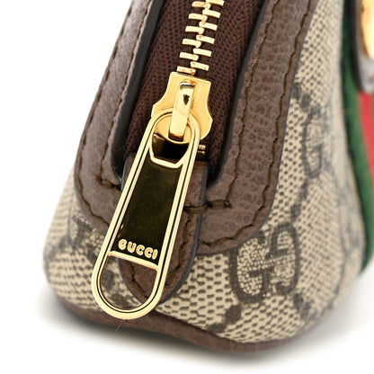 Gucci GG Supreme Monogram Web Ophidia Dome Key Pouch Beige New Acero 9 of 10
